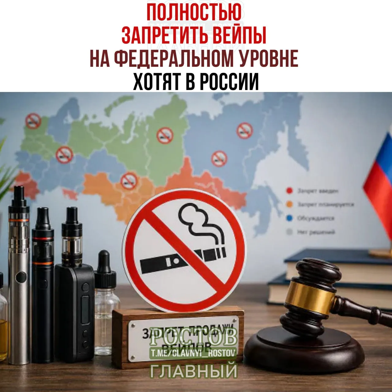 Инициатива обсуждает запрет на производство и продажу вейпов на федеральном уровне; региональные ограничения по-прежнему остаются на усмотрение субъектов.