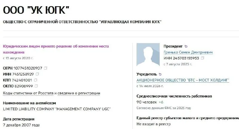 Управляющая компания холдинга «Южуралзолото» перешла под контроль АО «БТС‑Мост Холдинг»: национализированные год назад активы были проданы на аукционе.