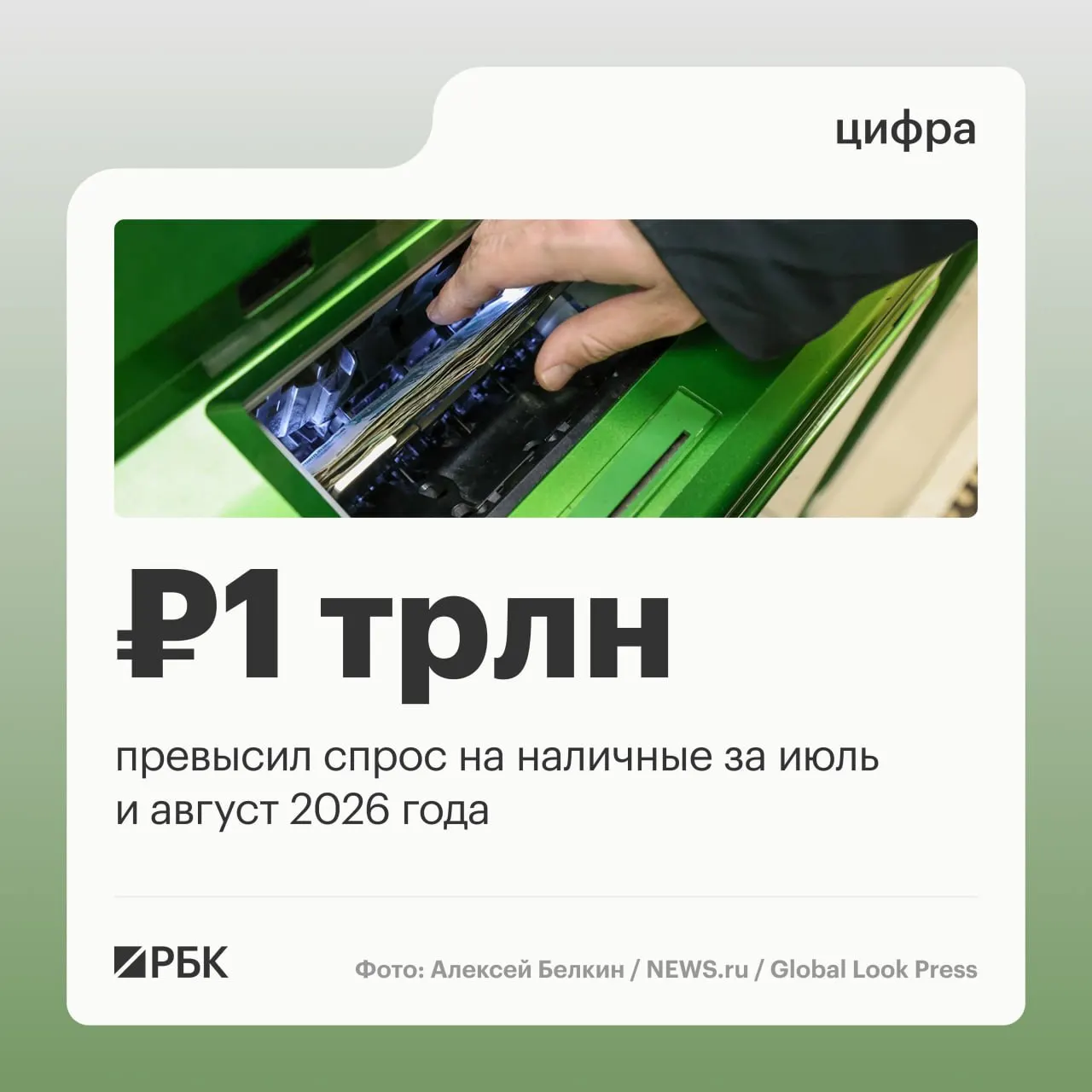 В августе объем наличных в обращении вырос на 443 млрд руб. На фоне общего годового прироста около 2,5 трлн руб.